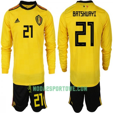 Koszulka Belgia BATSHUAYI 21 Dziecięcy Mistrzostwa Świata 2018 Wyjazdowe Stroje Piłkarskie Długi Rękaw